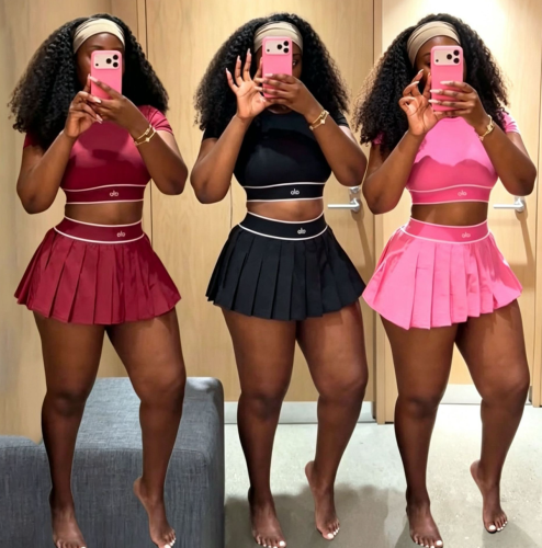 Women Fashion Alo Skirt Set