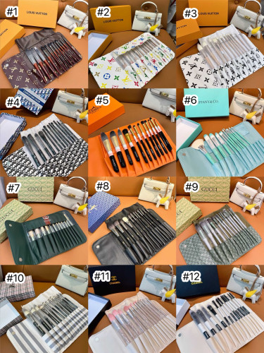  Comestic 12 pcs Brushes Set with Box #GUI #LOV