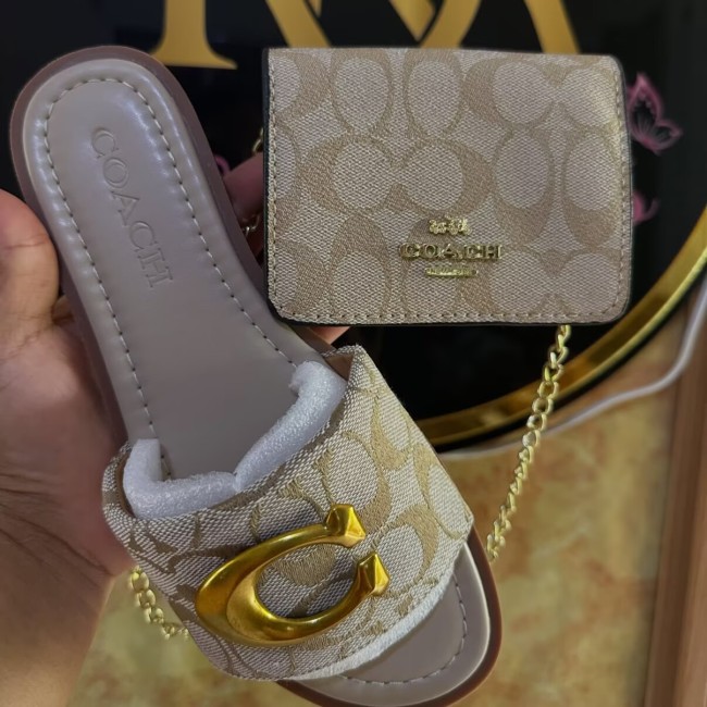 Fashion Slides with Bag Set #COA