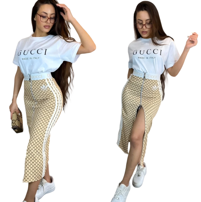 Fashion Tshirt with Skirt Set #GUI