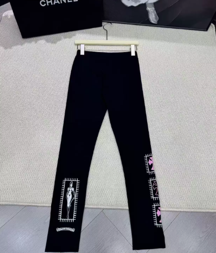  Fashion Chrome Heart Leggings #NOO