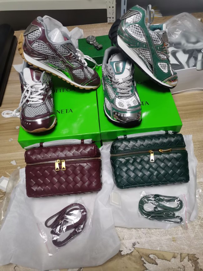 Fashion Shoes with Bag Set Burgundy #BV