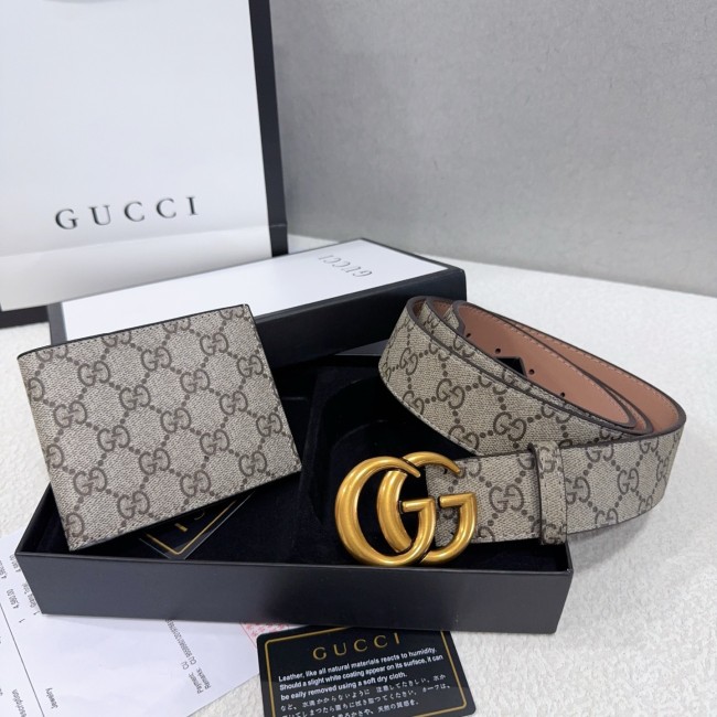 Fashion Men's Belt with Wallet Set with Box #GUI