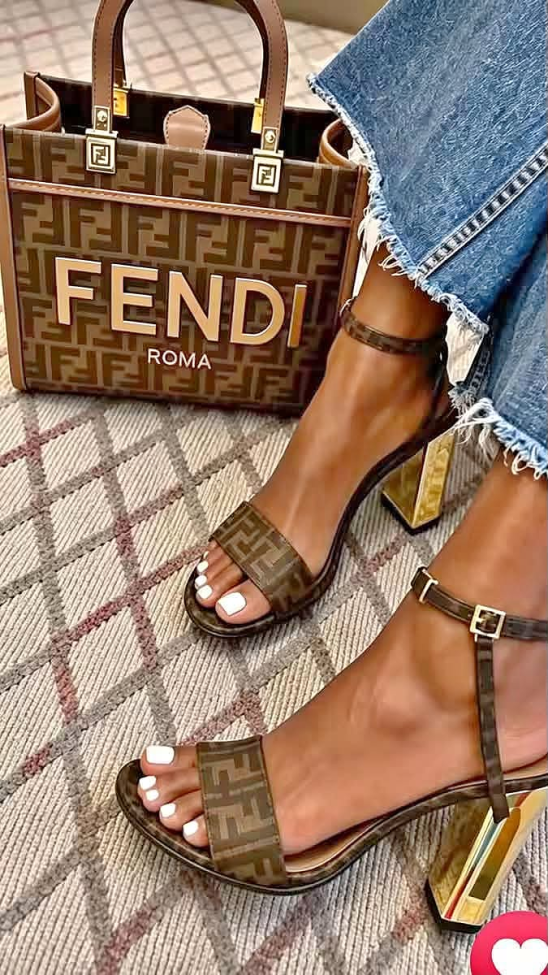 Fashion FF Heels with Bag Set #FEI