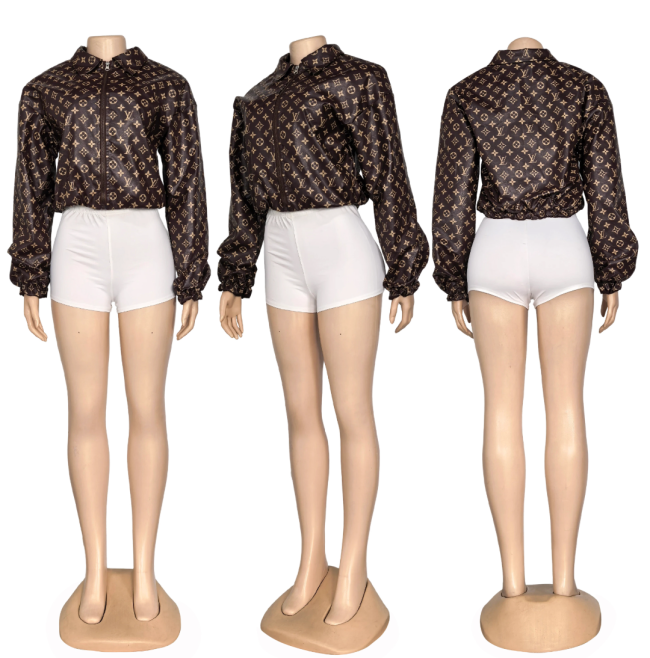 Women Fashion PU Leather Jacket #LOV