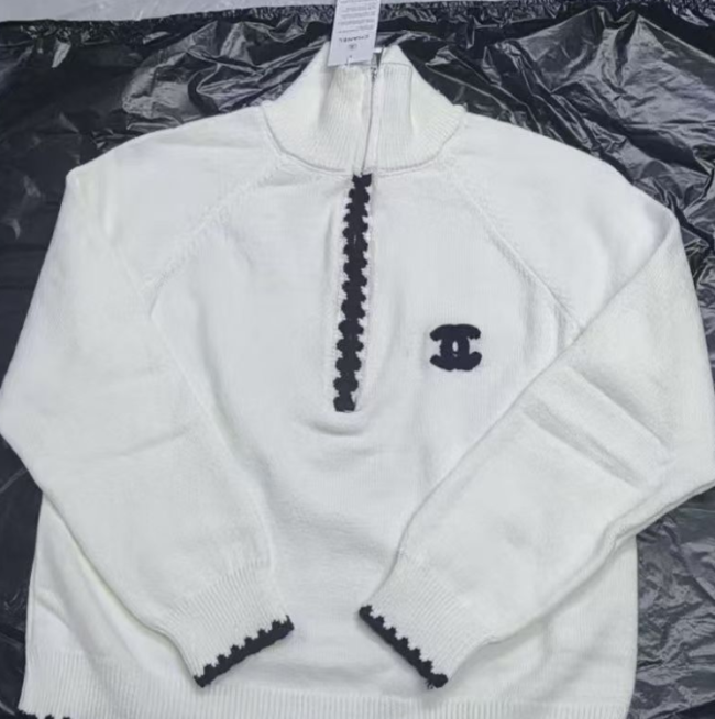 Women Fashion Quater Zipper Sweaters with Tags #CHN