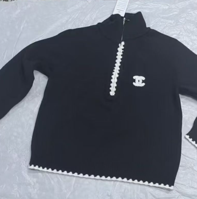 Women Fashion Quater Zipper Sweaters with Tags #CHN