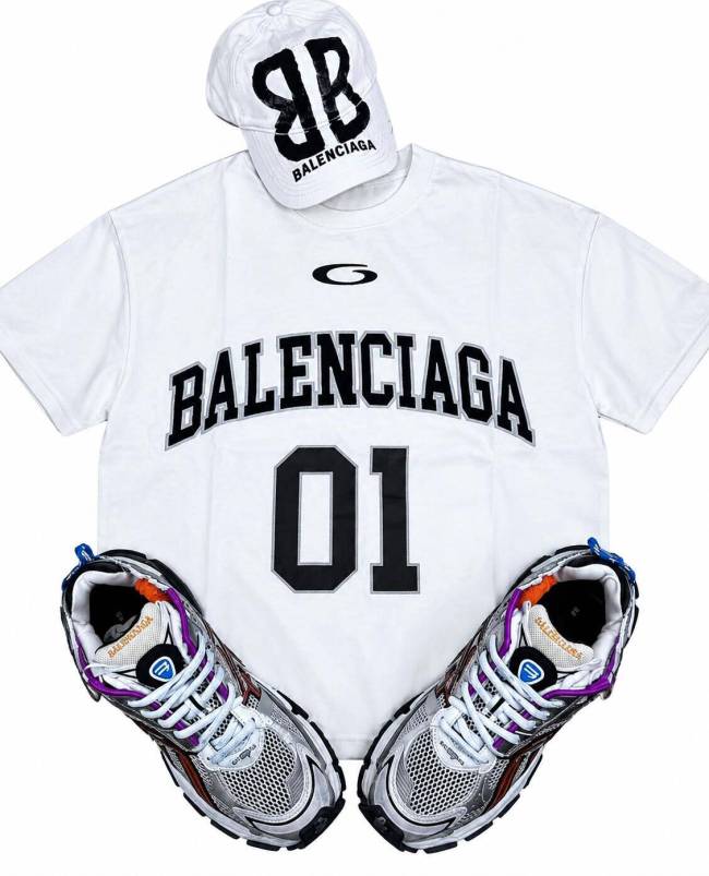 Fashion Shirt Shoes with Hat Set #BAL