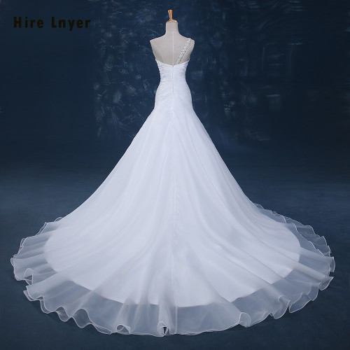 Hire Lnyer Newest Bridal Gowns Vestido De Casamento One Shoulder Beading Crystal Pleat Mermaid Wedding Dress Alibaba China