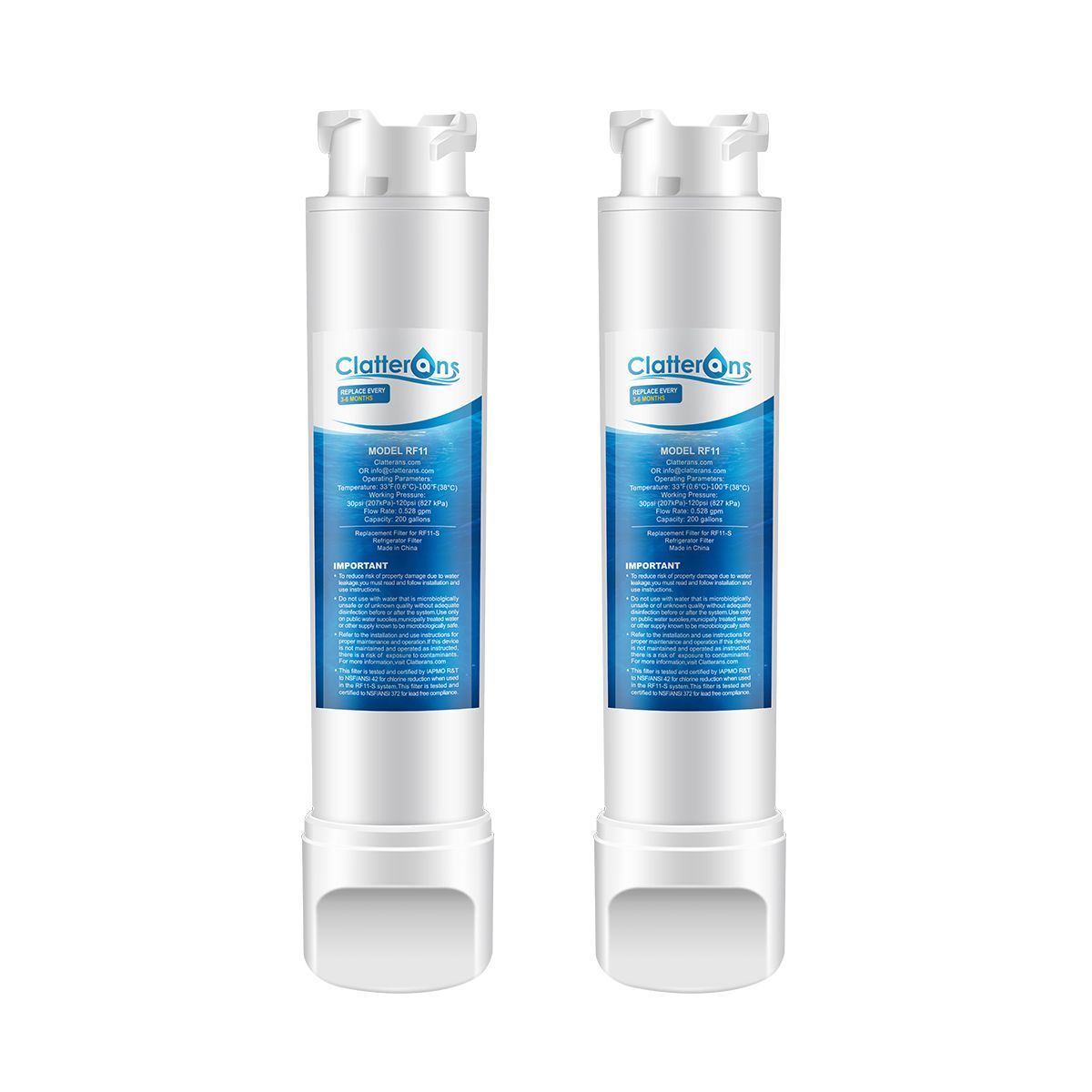 CLRF11 Frigidaire EPTWFU01 Refrigerator Water Filter, 3Pack