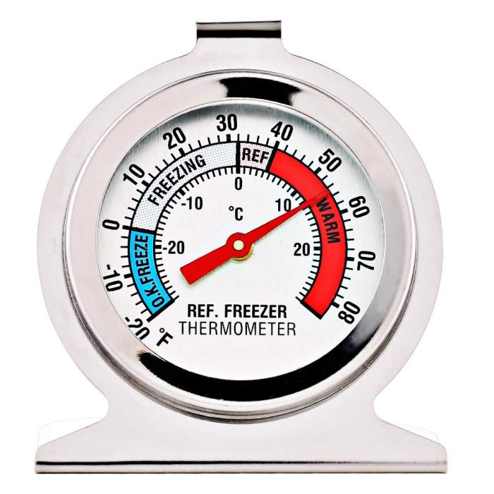 2 Pack Refrigerator Thermometer, -30~30°C/-20~80°F, Classic Fridge Thermometer Large Dial with Red Indicator Thermometer for Freezer Refrigerator Cooler