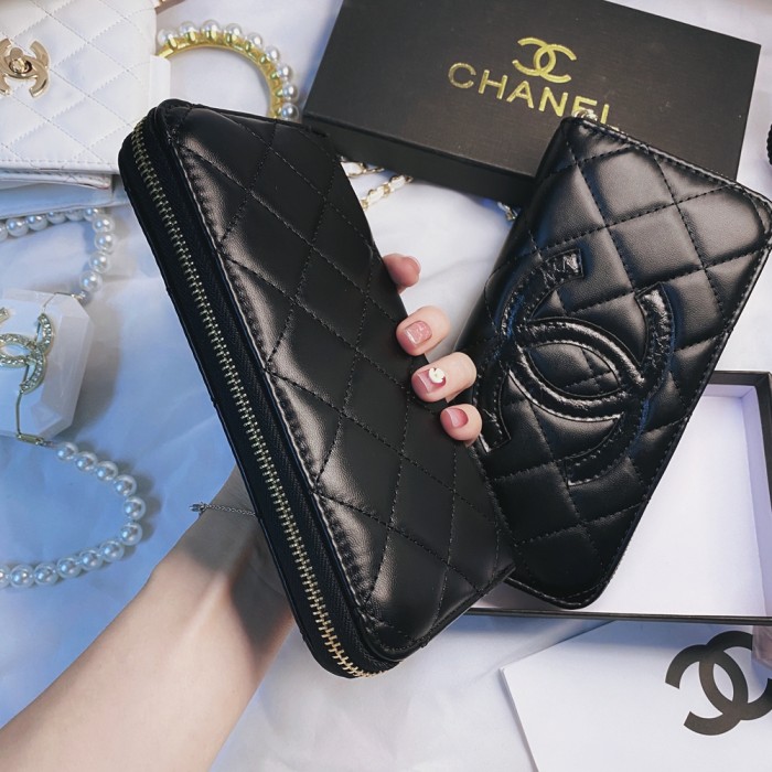 シャネル ロングウォレット CHANEL 長財布 ブラック Chanel 財布 クラシック かわいい 有名人愛用 人気商品