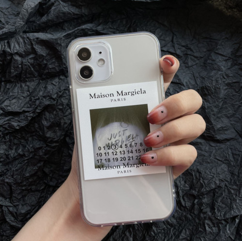 マルジェラ iPhone13Pro/13/12ProMax/11Proケース カレンダータグ Margiela iPhone13ProMaxケース 芸能人愛用 メゾン マルジェラ ロゴプリント かわいい Maison Margiela アイフォンケース ストリート クリアケース 新品発売