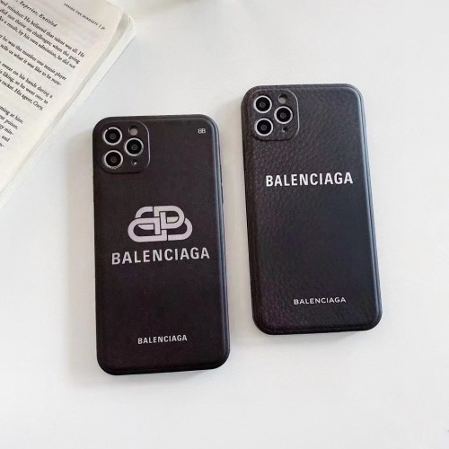 バレンシアガ iPhone13ProMaxケース 芸能人愛用 BALENCIAGAロゴ入り iPhone13Proケース balenciaga iPhone12ProMax～7ケース シンプル ブラック カジュアル ビジネス 全2色 プレゼント ギフト 送料無料