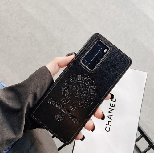 クロムハーツ Galaxy S21 Plus/S21 Ultra/S21ケース ロゴ押し CHROME HEARTS Galaxy S20 Plusケース 芸能人愛用 Chrome Hearts Galaxy S10 Plusケース メンズ レディース お洒落 個性的 ブラック系 レザー