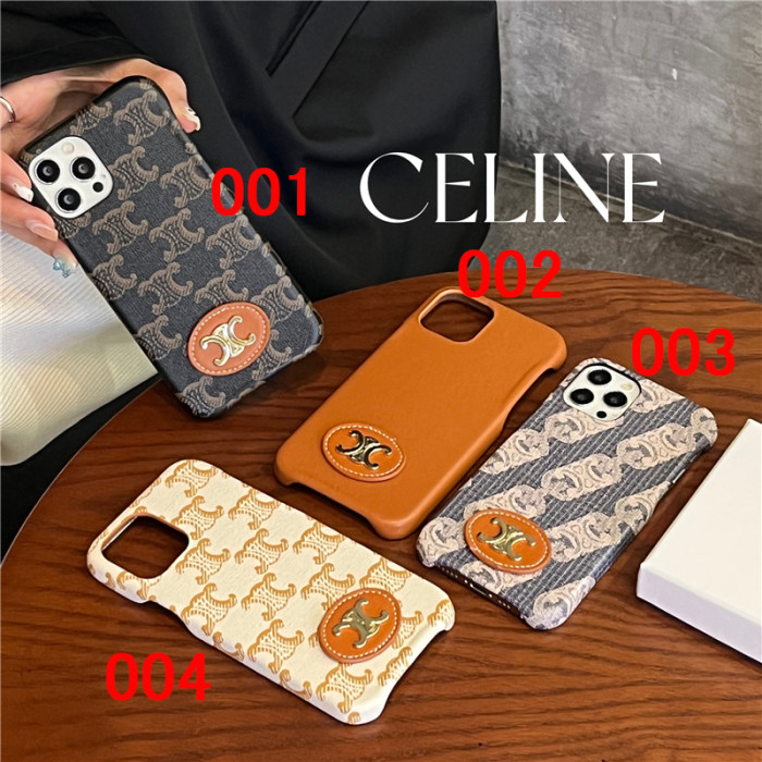 Celine iPhone14 Proケース ロゴ金具付き