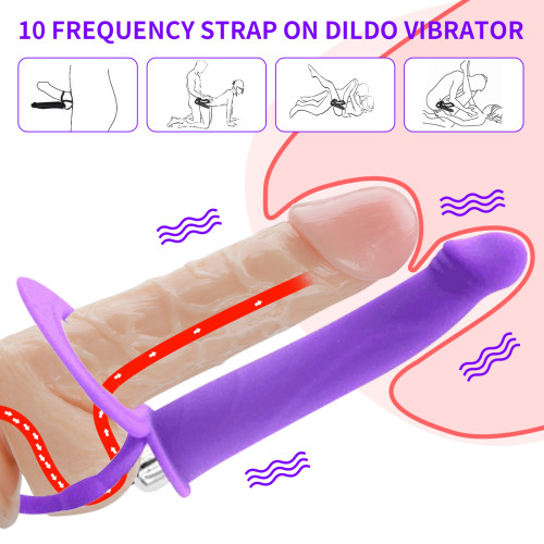 Double Penetration Strapon Dildo Vibrator