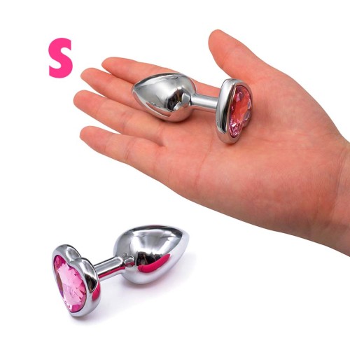 Stainless Steel Anal Butt Plug Metal Heart-shaped Anal Plugs Adult Sex Toys