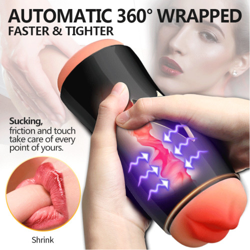 Vibrating Male Masturbator Electric vaginal Blow Job Pussy Oral Adult Sex Toys