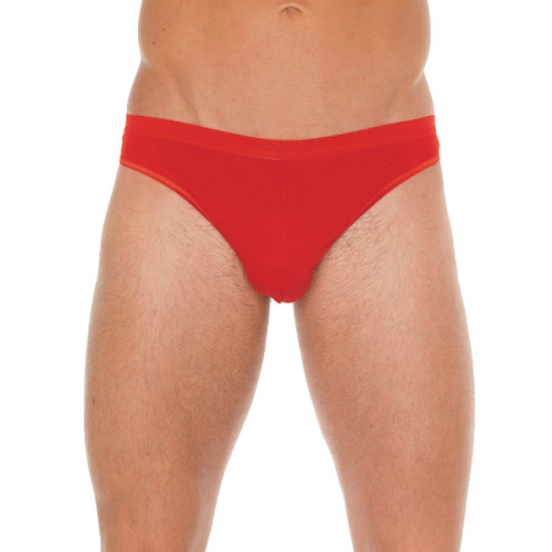 Mens Red Cotton G-String
