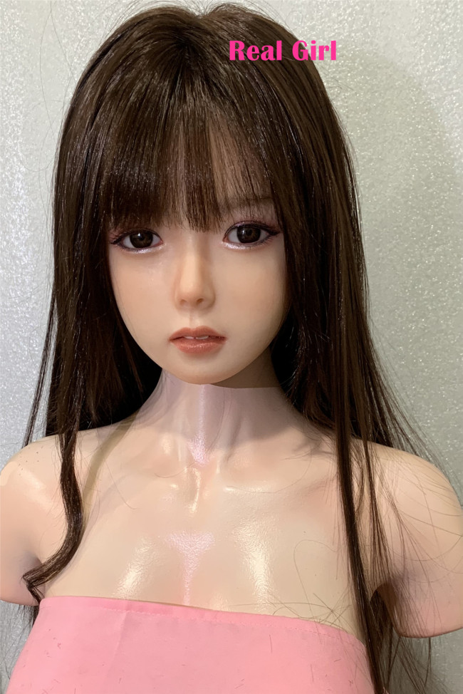 Real Girl P7ヘッド 高級シリコン製 可愛い 女性ヘッド 等身大ドールの頭 頭部単品 ヘッド単体 フィギュア M16ボルト採用 140-170CM身長適用 職人メイク 塗装済み