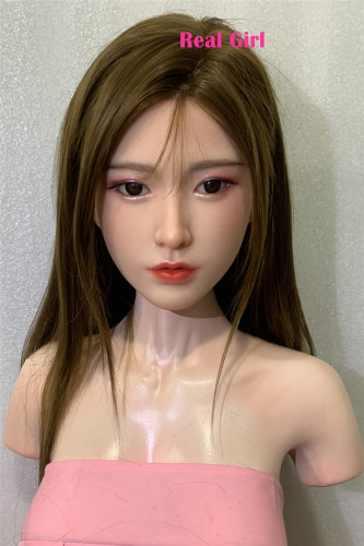 Real Girl P6ヘッド 高級シリコン製 可愛い 女性ヘッド 等身大ドールの頭 頭部単品 ヘッド単体 フィギュア M16ボルト採用 140-170CM身長適用 職人メイク 塗装済み