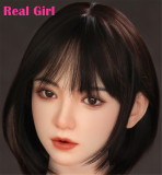 Real Girl D9ヘッド 軟質シリコン製 可愛い 女性ヘッド ラブドールの頭 頭部単品 ヘッド単体 M16ボルト採用 140-170CM身長適用 職人メイク 塗装済み 口開閉機能付き リアルな口腔構造