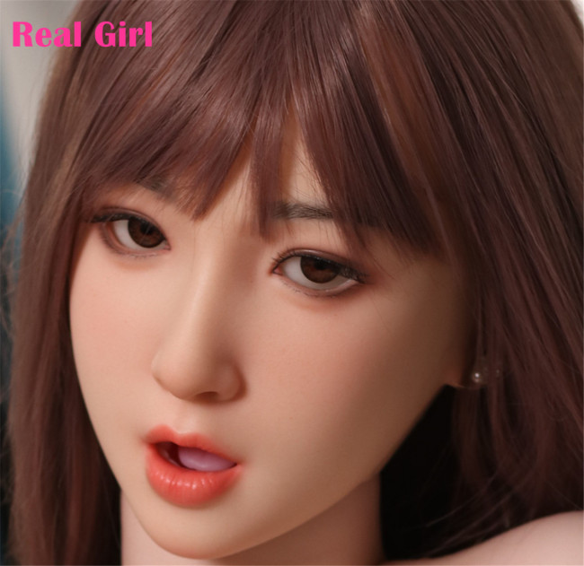 Real Girl D11ヘッド 軟質シリコン製 可愛い 女性ヘッド ラブドールの頭 頭部単品 ヘッド単体 M16ボルト採用 140-170CM身長適用 職人メイク 塗装済み 口開閉機能付き リアルな口腔構造無料