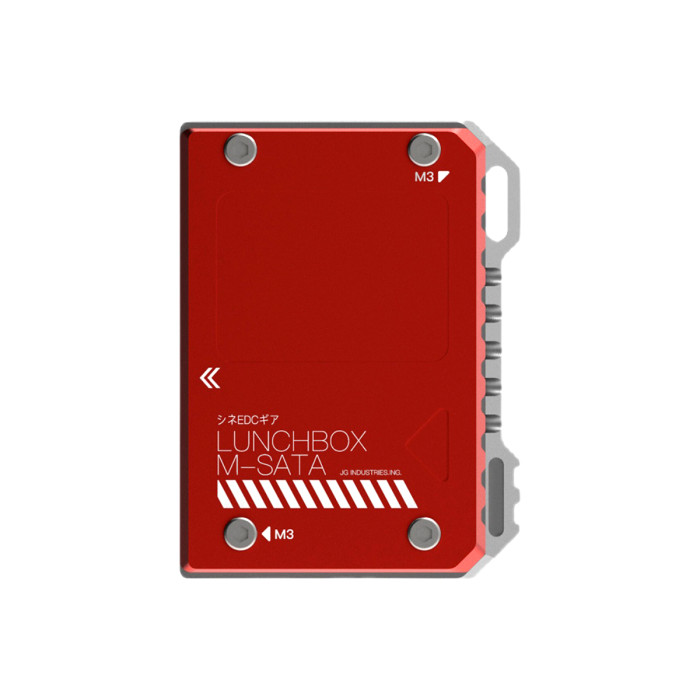 LUNCHBOX Magnalium Case for mSATA SSD Compatible with Atomos NINJA V with mSATA to SATA Adapter