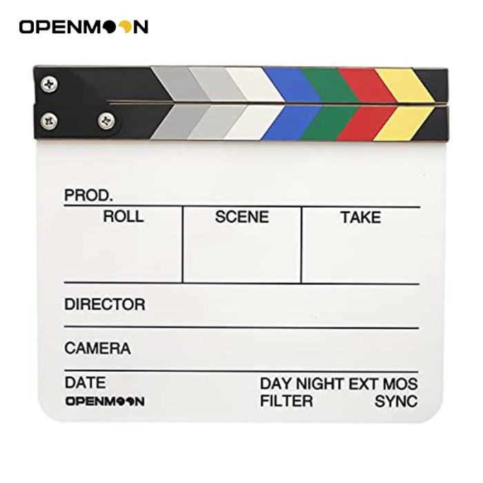 OPENMOON Director's Film Clapboard Cut Action Scene Clapper Board Slate
