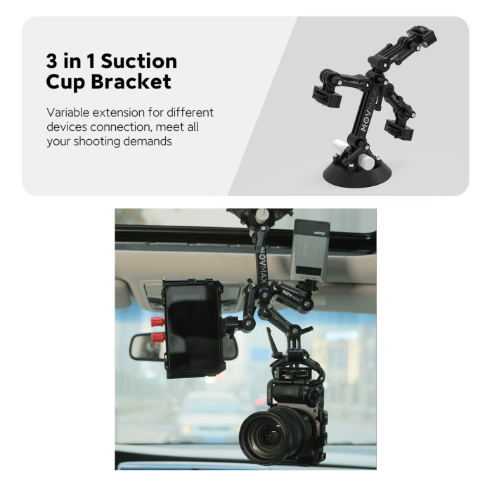 MOVMAX 3 in 1 Suction Cup Bracket