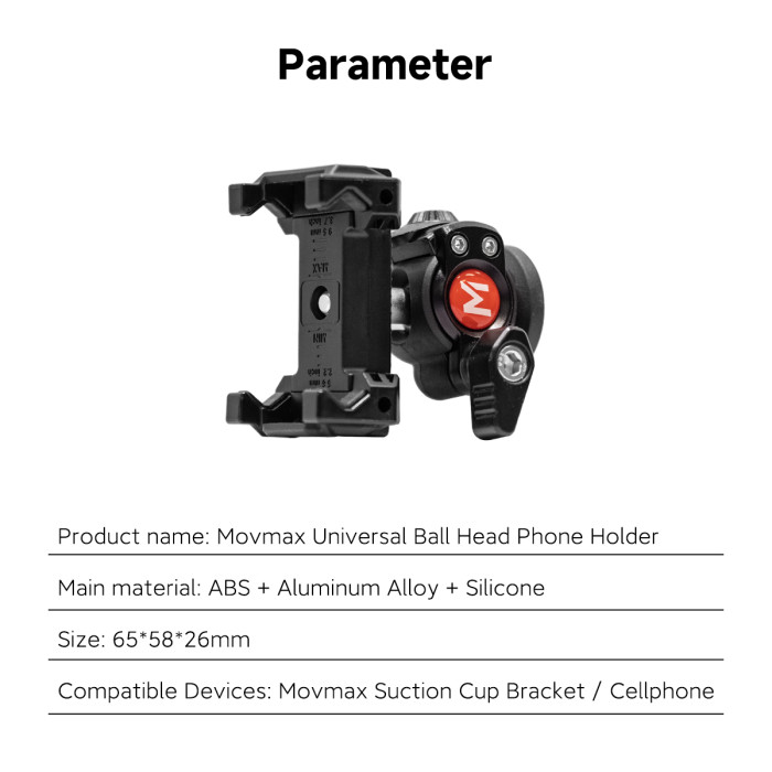 Universal Ball Head Phone Holder