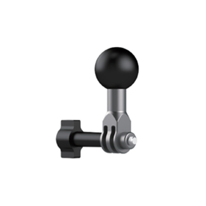 Movmax 1″ Ball Connector with Action Camera Mount | 1/4″ Thread | NATO Clamp