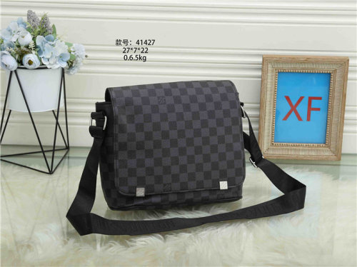 LV Luxury Style Messenger Bags Shoulder Bag Luxury Men's briefcase Business Plaid Bag for Male Leather Handbag Crossbody Bag