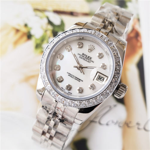Rolex Luxury brand Diamond Datejust Men Women Automatic mechanical watch
