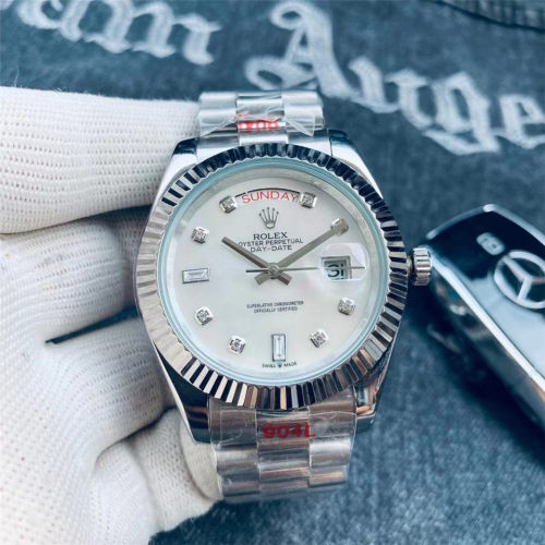 Rolex Luxury Brand Daydate Women Men Automatic mechanical watch Classic Diamond Men Watch