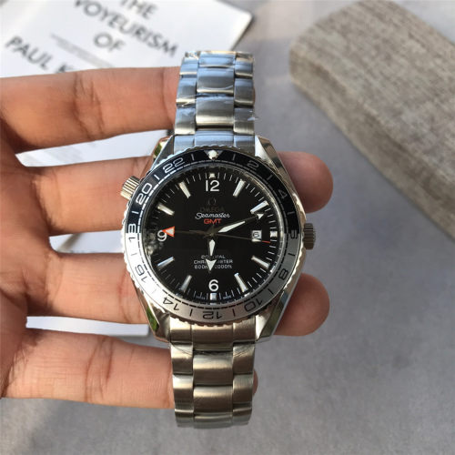 OMEGA Luxury Brand Black Classic Business Men Swiss Quartz Watch