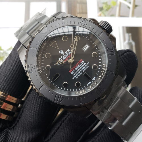 ROLEX Luxury Brand Full Black Deepsea Men Classic Business Men Automatic mechanical watch