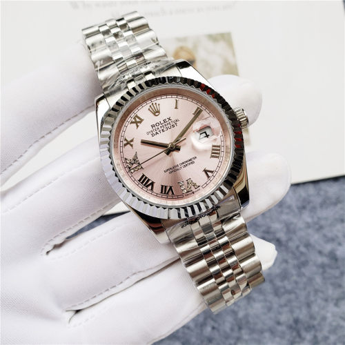 Rolex Luxury Brand Pink Datejust Women Men Automatic mechanical watch