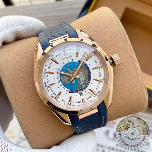OMEGA Luxury Brand Blue Earth Men Classic Business Automatic mechanical watch