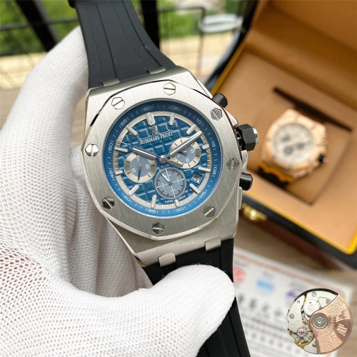 Classic Brand Audemars Piguet full-featured Men Business Rubber Strap Automatic Mechanical Watch