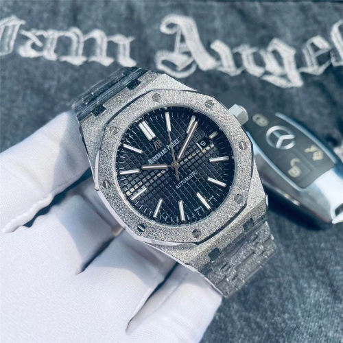 2021 Luxury Brand Audemars Piguet Classic Men Matte Stainless Steel Automatic Mechanical Watch