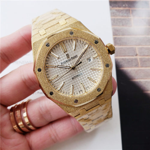 Audemars Piguet Luxury Gold Matte Men Business Stainless Steel Automatic Mechanical Watch