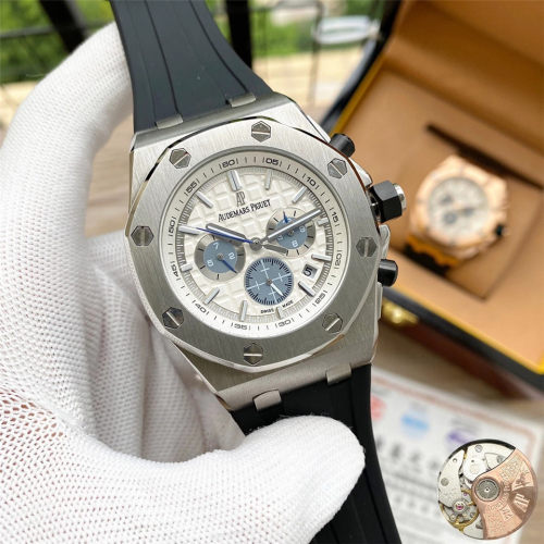 Classic Brand Audemars Piguet full-featured Men Business Rubber Strap Automatic Mechanical Watch