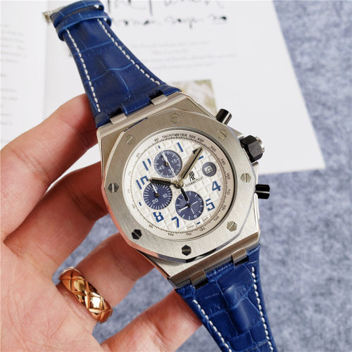 Luxury Brand Audemars Piguet full-featured Men Classic Business Leather Strap Quartz Watch