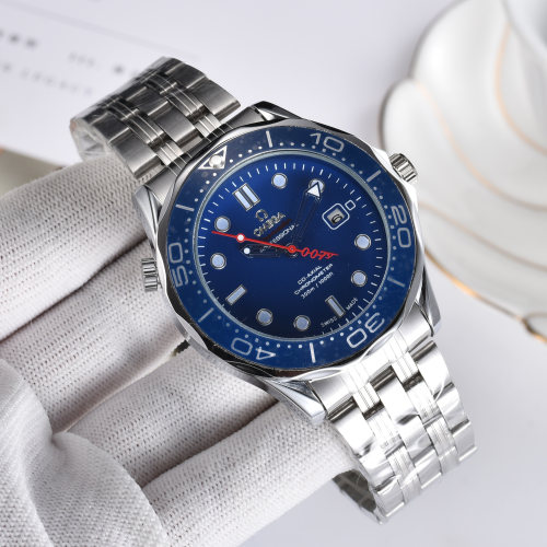 2021 Luxury Brand OMEGA Seamaster 007 Blue Men Women Classic Quartz Watch