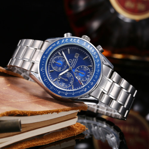 2021 NEW OMEGA Luxury Brand Speedmaster 6-pins Men Classic Quartz Watch