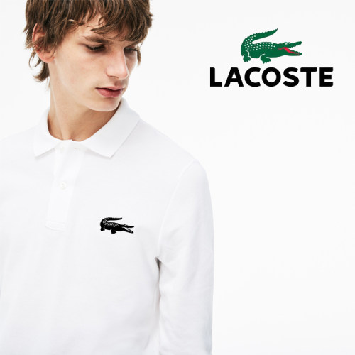 LACOSTE Top Quality 100% Cotton Embroidery-Logo Men's Polos Shirts Casual Brand Sportswear Long Sleeve Polos Homme Fashion Male Tops