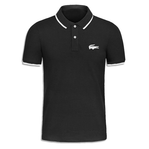 LACOSTE Top Quality 2021 New Solid Color Mens Polos Shirts 100% Cotton Short Sleeve Casual Polos Hommes Fashion Summer Lapel Male tops