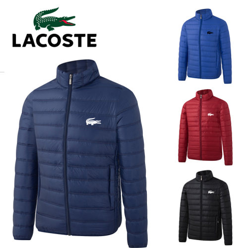 LACOSTE Men's Thermal Down Jacket Thick Puffer Jacket Men Coat High Quality Overcoat Winter Parka Men 90% White Duck